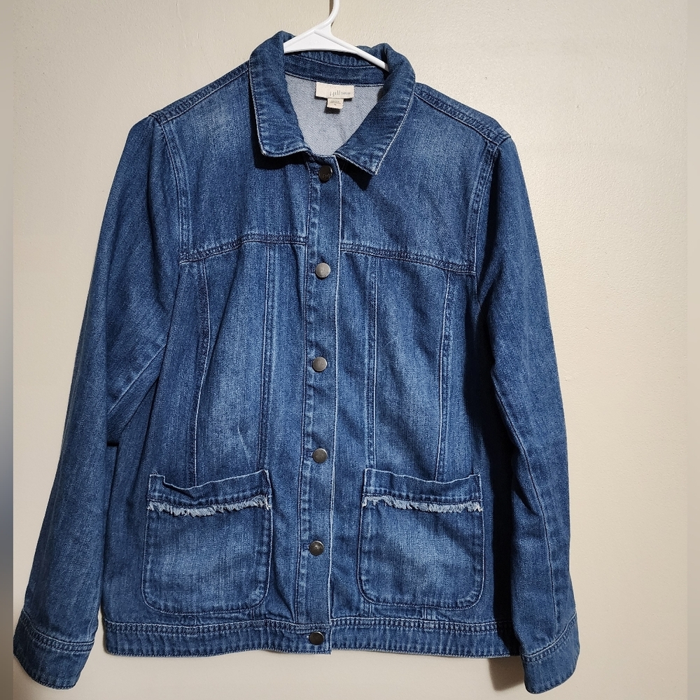 J Jill Indigo Blue Denim Jacket